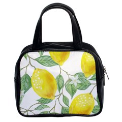 Vintage Lemons Classic Handbag (two Sides)