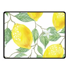 Vintage Lemons Fleece Blanket (small)