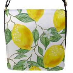 Vintage Lemons Flap Closure Messenger Bag (s)