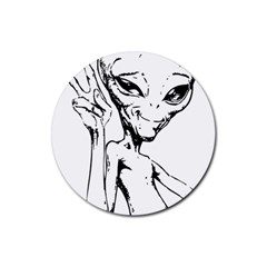 Paul Alien Rubber Coaster (round)  by KenArtShop