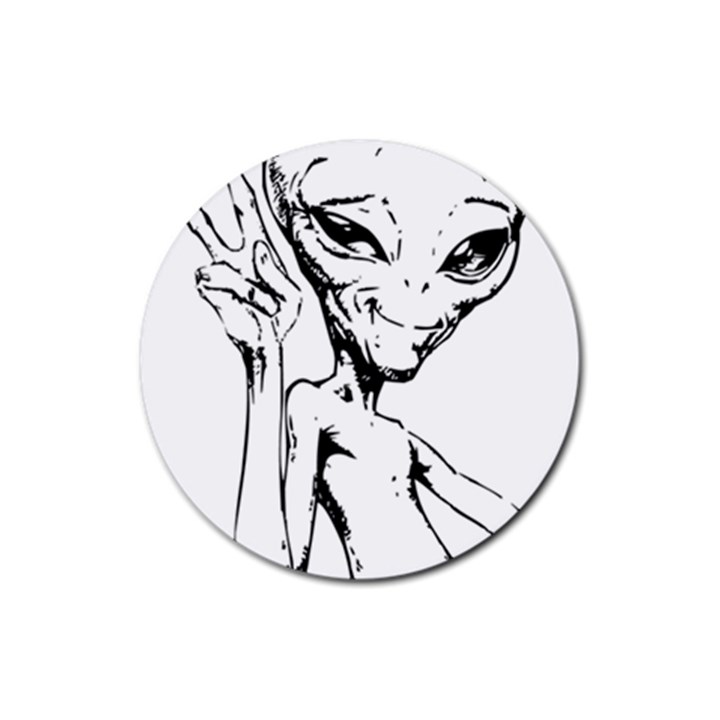 Paul Alien Rubber Round Coaster (4 pack) 