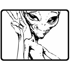 Paul Alien Fleece Blanket (large)  by KenArtShop