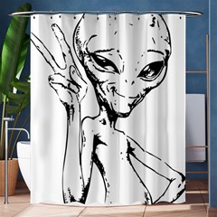 Paul Alien Shower Curtain 60  X 72  (medium)  by KenArtShop