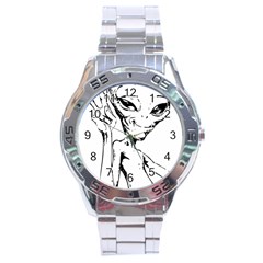 Paul Alien Stainless Steel Analogue Watch by KenArtShop