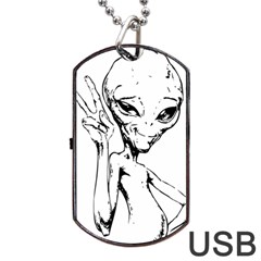 Paul Alien Dog Tag Usb Flash (one Side) by KenArtShop