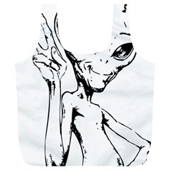 Paul Alien Full Print Recycle Bag (xl) by KenArtShop