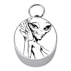 Paul Alien Mini Silver Compasses by KenArtShop