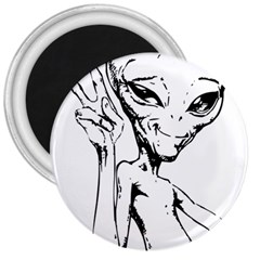 Paul Alien 3  Magnets by KenArtShop