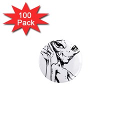 Paul Alien 1  Mini Magnets (100 Pack)  by KenArtShop