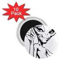 Paul Alien 1 75  Magnets (10 Pack)  by KenArtShop