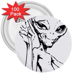 Paul Alien 3  Buttons (100 pack)  Front