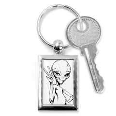 Paul Alien Key Chain (rectangle) by KenArtShop