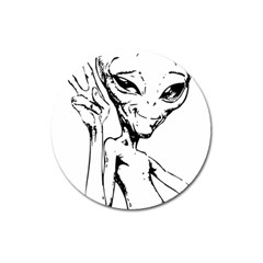 Paul Alien Magnet 3  (round) by KenArtShop