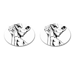 Paul Alien Cufflinks (oval) by KenArtShop