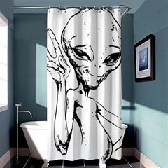 Paul Alien Shower Curtain 36  X 72  (stall)  by KenArtShop