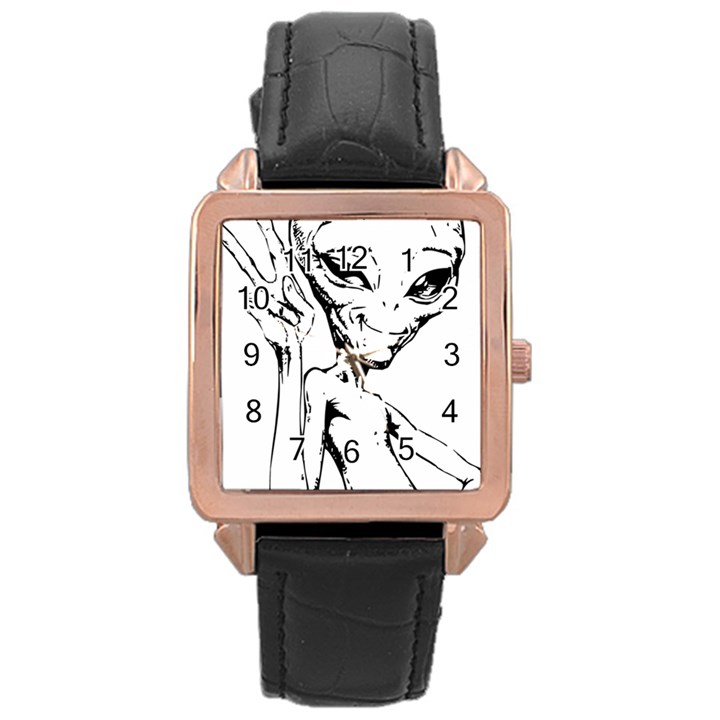 Paul Alien Rose Gold Leather Watch 