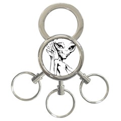 Paul Alien 3-ring Key Chain by KenArtShop