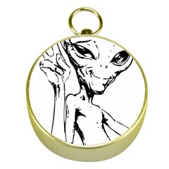 Paul Alien Gold Compasses by KenArtShop