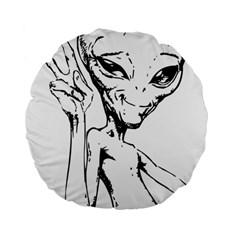 Paul Alien Standard 15  Premium Flano Round Cushions by KenArtShop