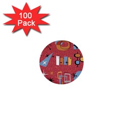 50s 1  Mini Buttons (100 Pack) 