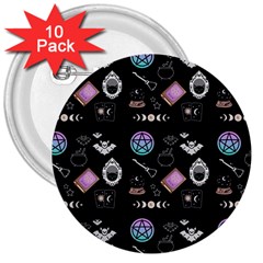 Small Witch 3  Buttons (10 Pack)  by NerdySparkleGoth