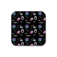 Small Witch Rubber Square Coaster (4 Pack)  by NerdySparkleGoth