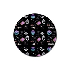 Small Witch Rubber Round Coaster (4 Pack)  by NerdySparkleGoth