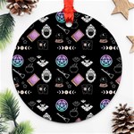 Witch Goth Pastel Pattern Ornament (Round) Front