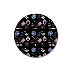 Witch Goth Pastel Pattern Magnet 3  (round) by NerdySparkleGoth