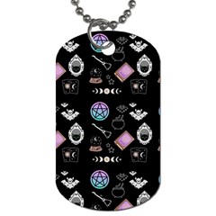 Witch Goth Pastel Pattern Dog Tag (two Sides)