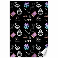 Witch Goth Pastel Pattern Canvas 12  X 18  by NerdySparkleGoth