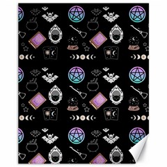 Witch Goth Pastel Pattern Canvas 11  X 14  by NerdySparkleGoth