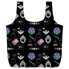 Witch Goth Pastel Pattern Full Print Recycle Bag (xxl) by NerdySparkleGoth