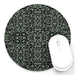 Initricate Ornate Abstract Print Round Mousepads Front