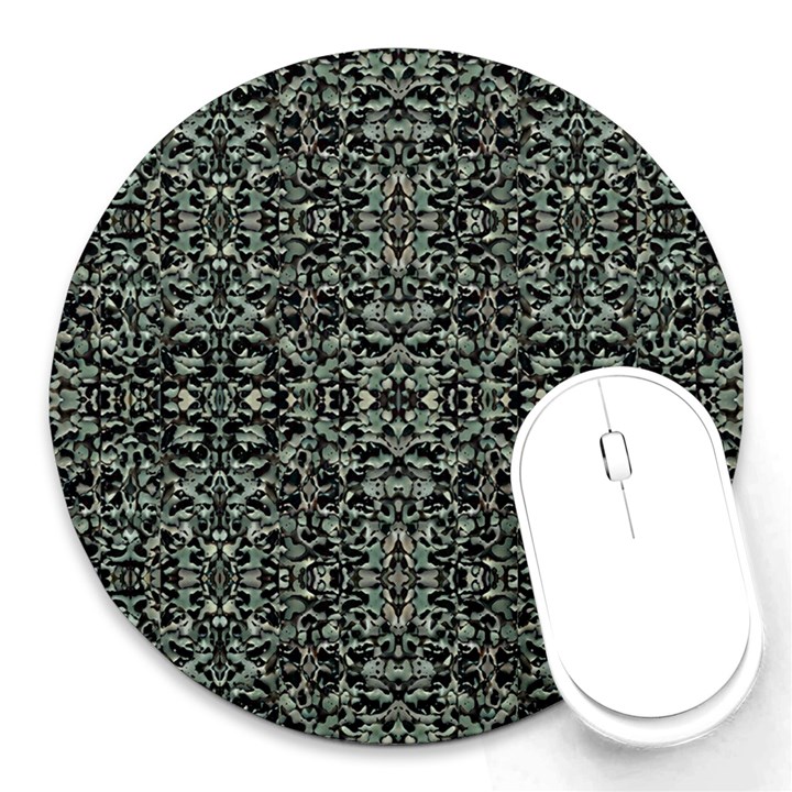 Initricate Ornate Abstract Print Round Mousepads