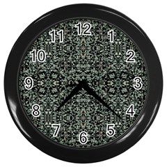 Initricate Ornate Abstract Print Wall Clock (black)