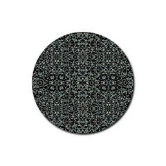 Initricate Ornate Abstract Print Rubber Round Coaster (4 Pack)  by dflcprintsclothing