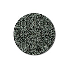 Initricate Ornate Abstract Print Magnet 3  (round) by dflcprintsclothing