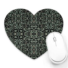 Initricate Ornate Abstract Print Heart Mousepads by dflcprintsclothing