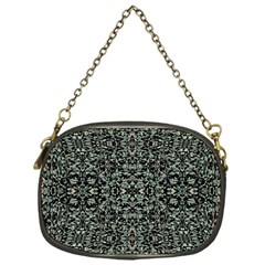 Initricate Ornate Abstract Print Chain Purse (one Side)