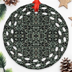 Initricate Ornate Abstract Print Ornament (round Filigree)