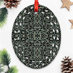 Initricate Ornate Abstract Print Ornament (oval Filigree) by dflcprintsclothing