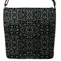 Initricate Ornate Abstract Print Flap Closure Messenger Bag (s)