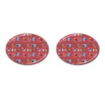 50s Small Print Cufflinks (Oval) Front(Pair)