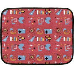 50s Small Print Double Sided Fleece Blanket (Mini) 