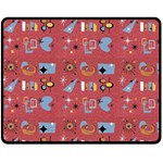 50s Small Print Fleece Blanket (Medium)  60 x50  Blanket Front