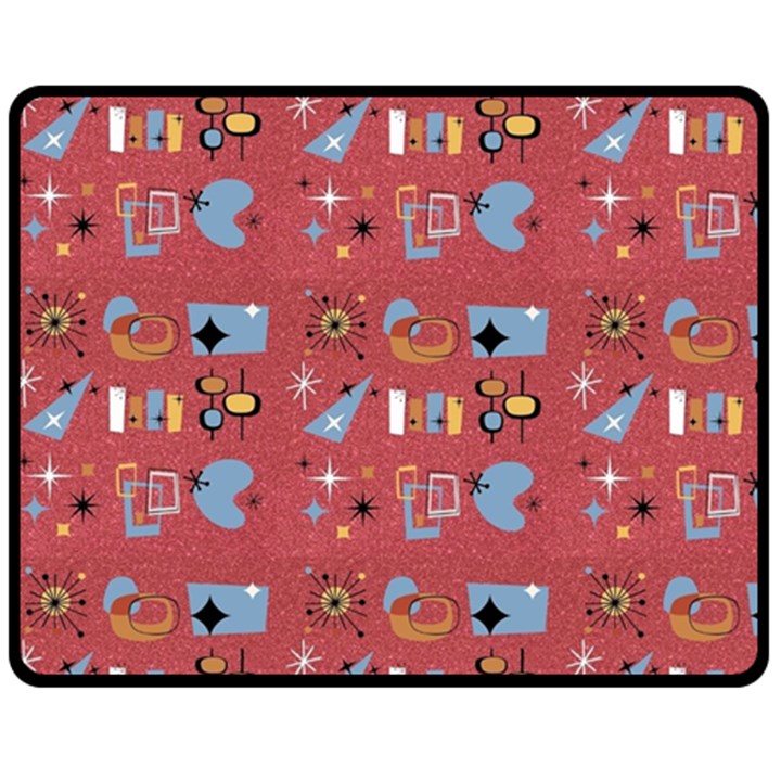 50s Small Print Fleece Blanket (Medium) 