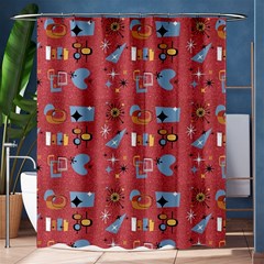 50s Small Print Shower Curtain 60  X 72  (medium)  by NerdySparkleGoth