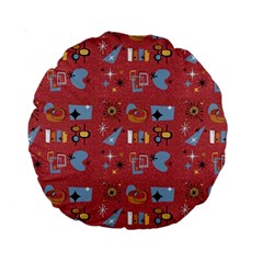 50s Small Print Standard 15  Premium Round Cushions