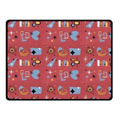 50s Small Print Double Sided Fleece Blanket (Small) 